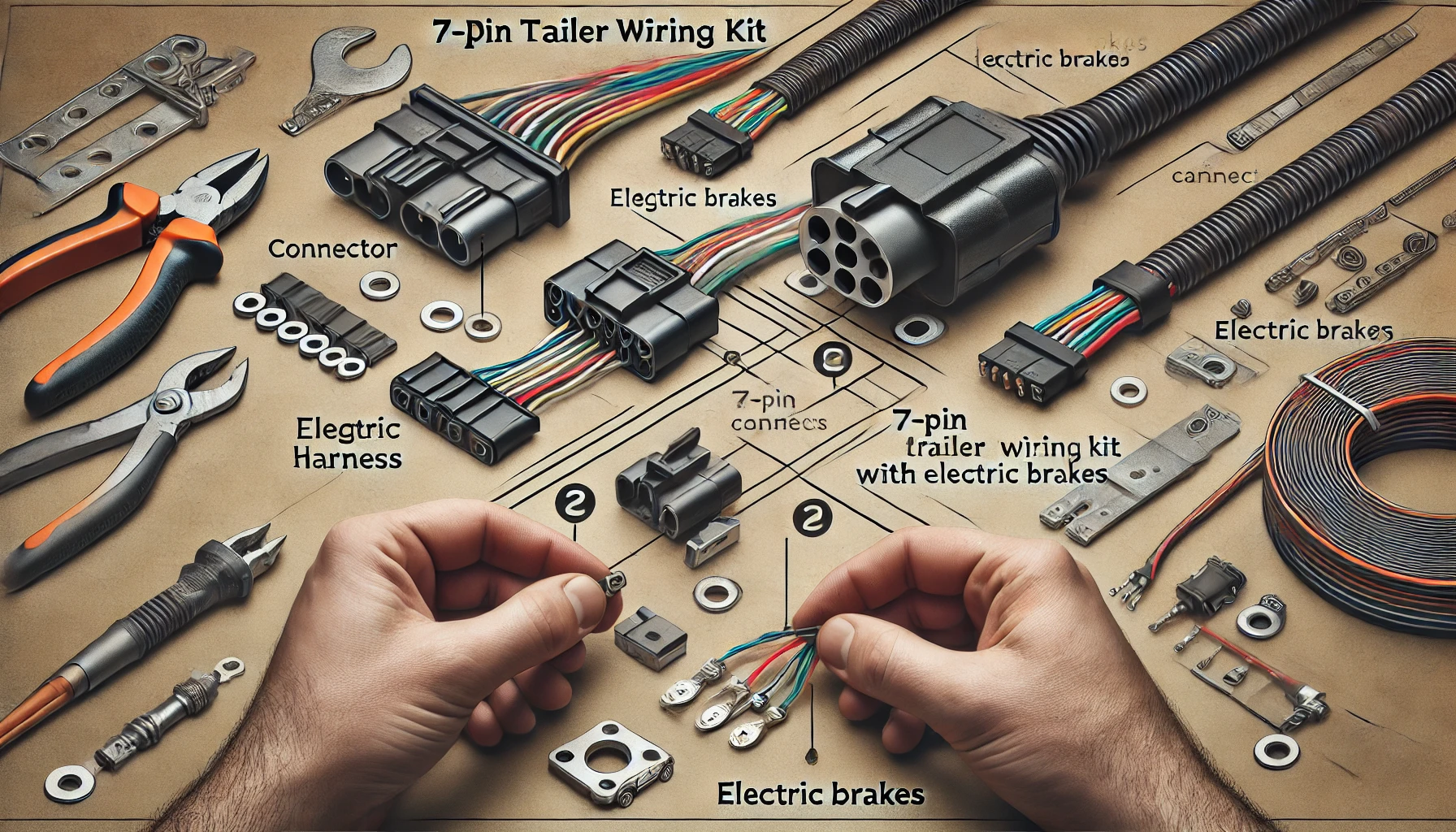How To Install A 7 Pin Trailer Wiring Kit With Electric Brakes